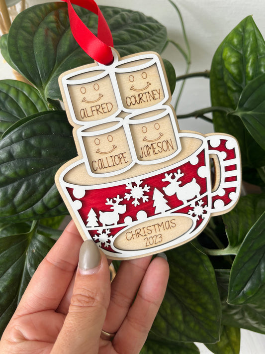 Hot Cocoa Christmas Ornaments