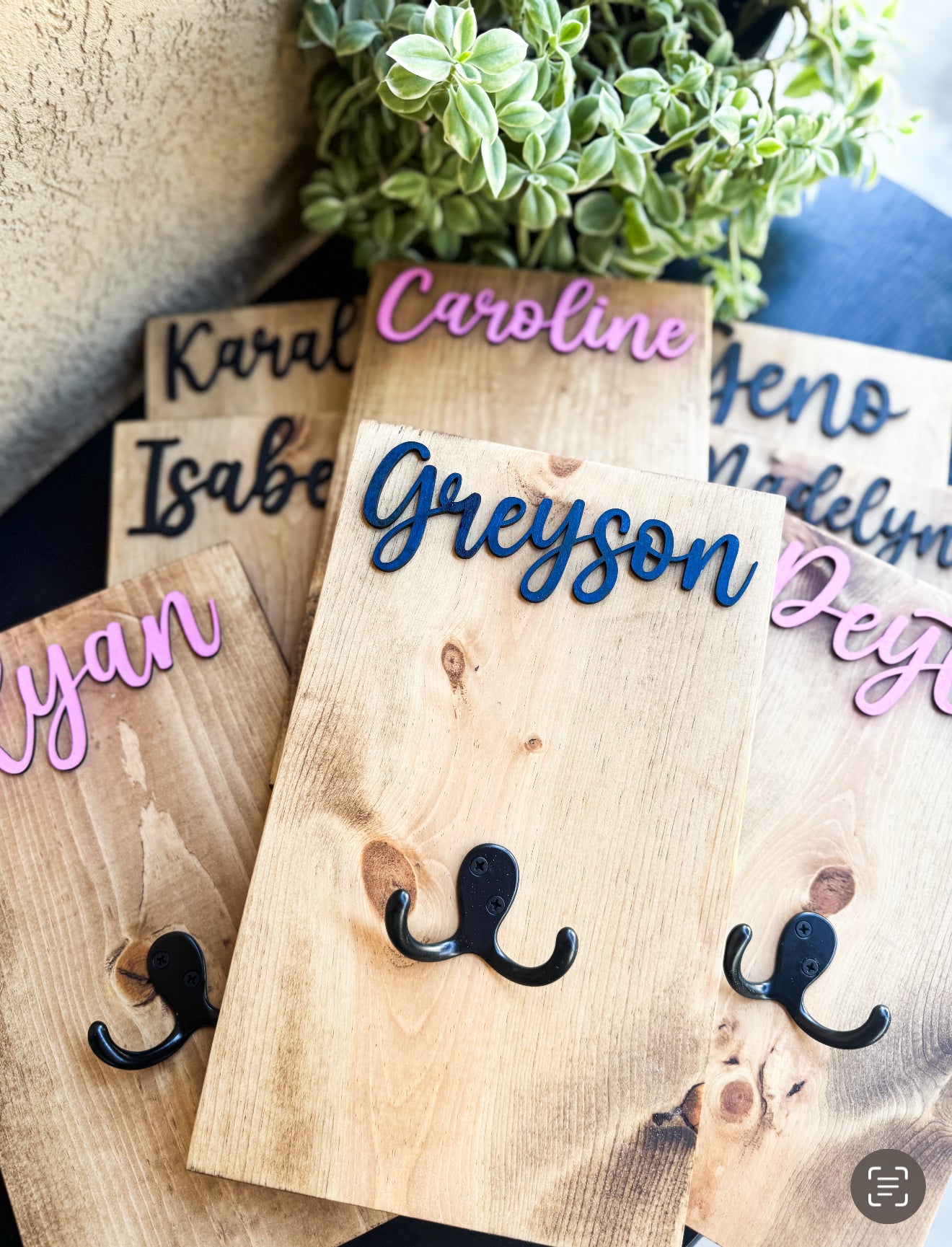 Bathroom Name Hooks
