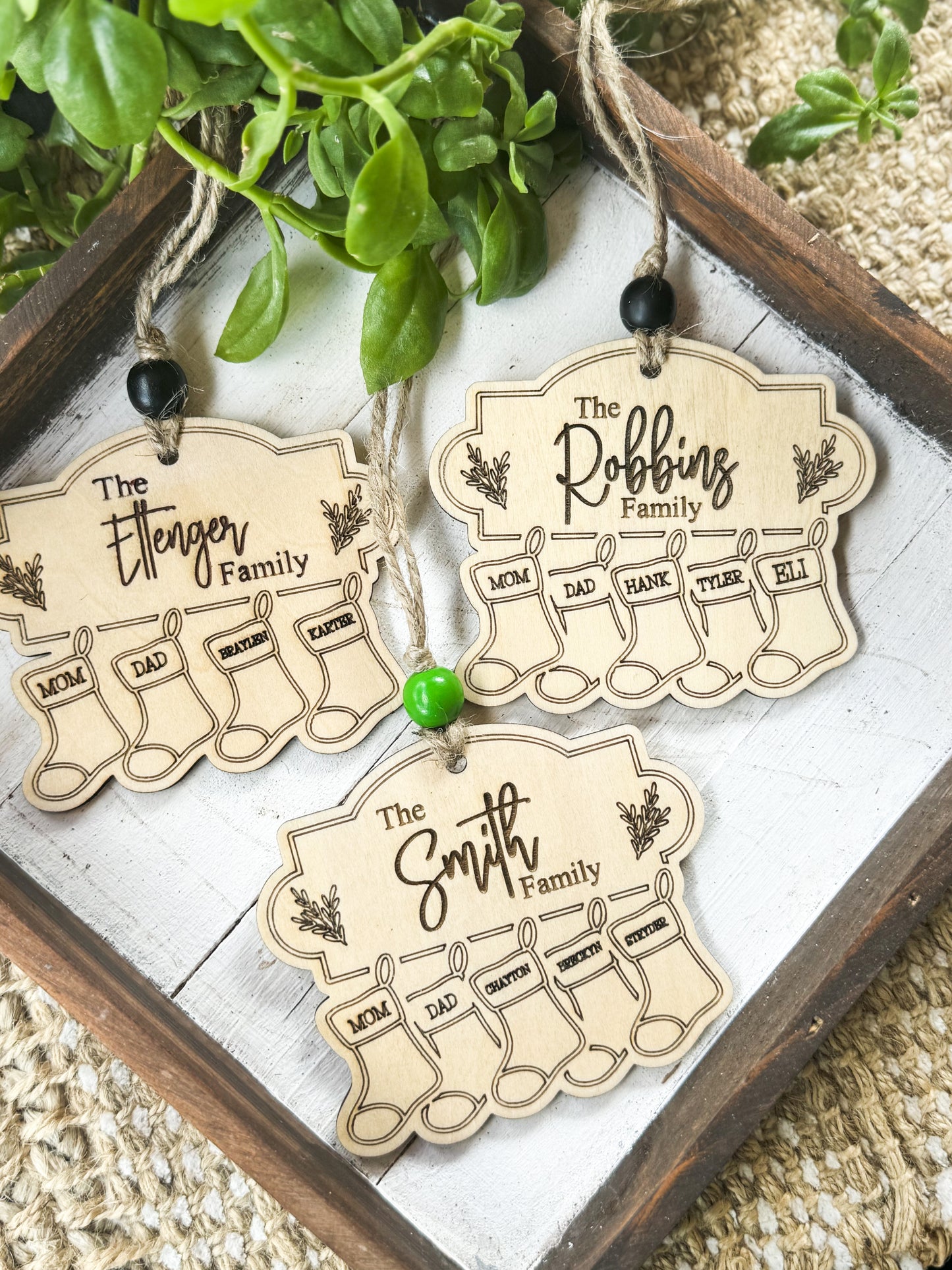 Stocking Name Ornament