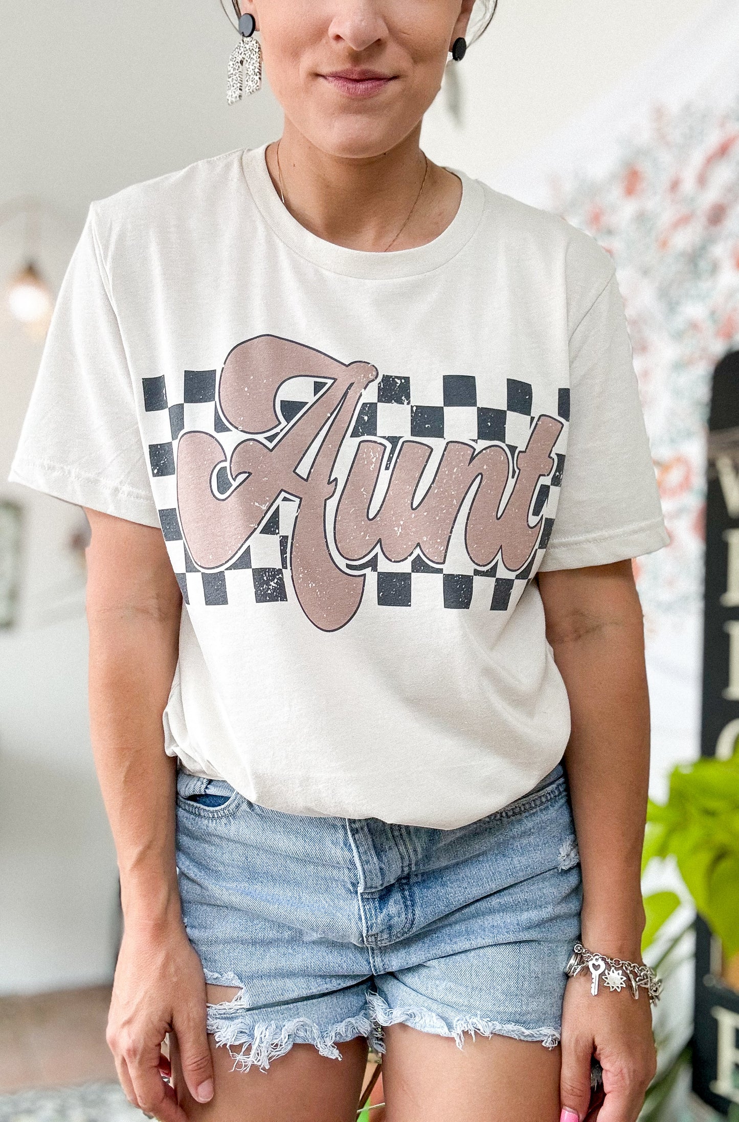 Retro Checkered Name Tee