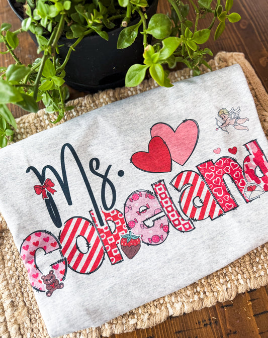 Teacher Name Tee