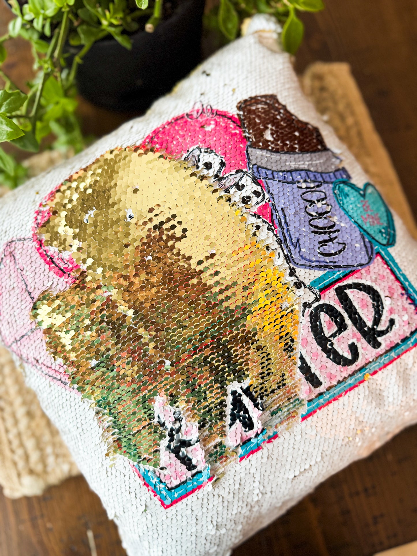 Magic Sequin Pillow COVER