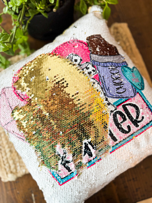 Magic Sequin Pillow COVER
