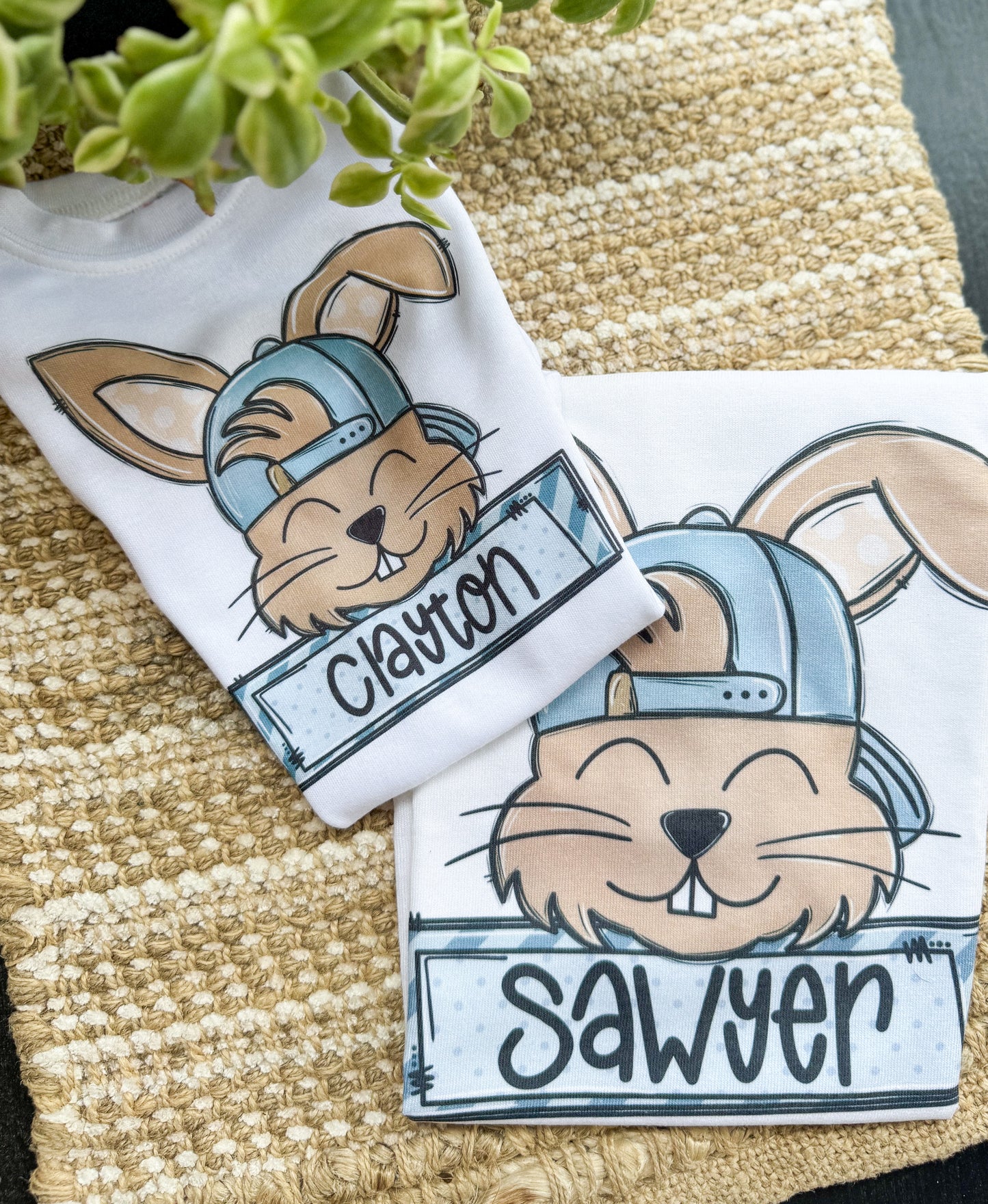 Easter Bunny Boy Name Tees