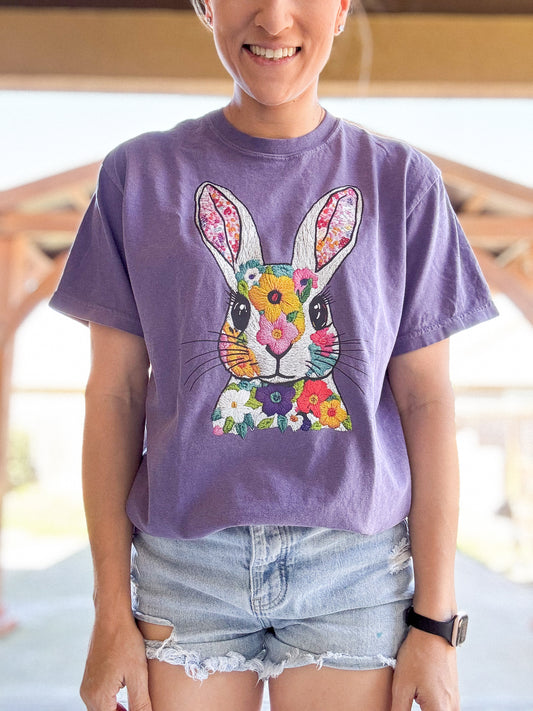 Faux Embroidered Bunny