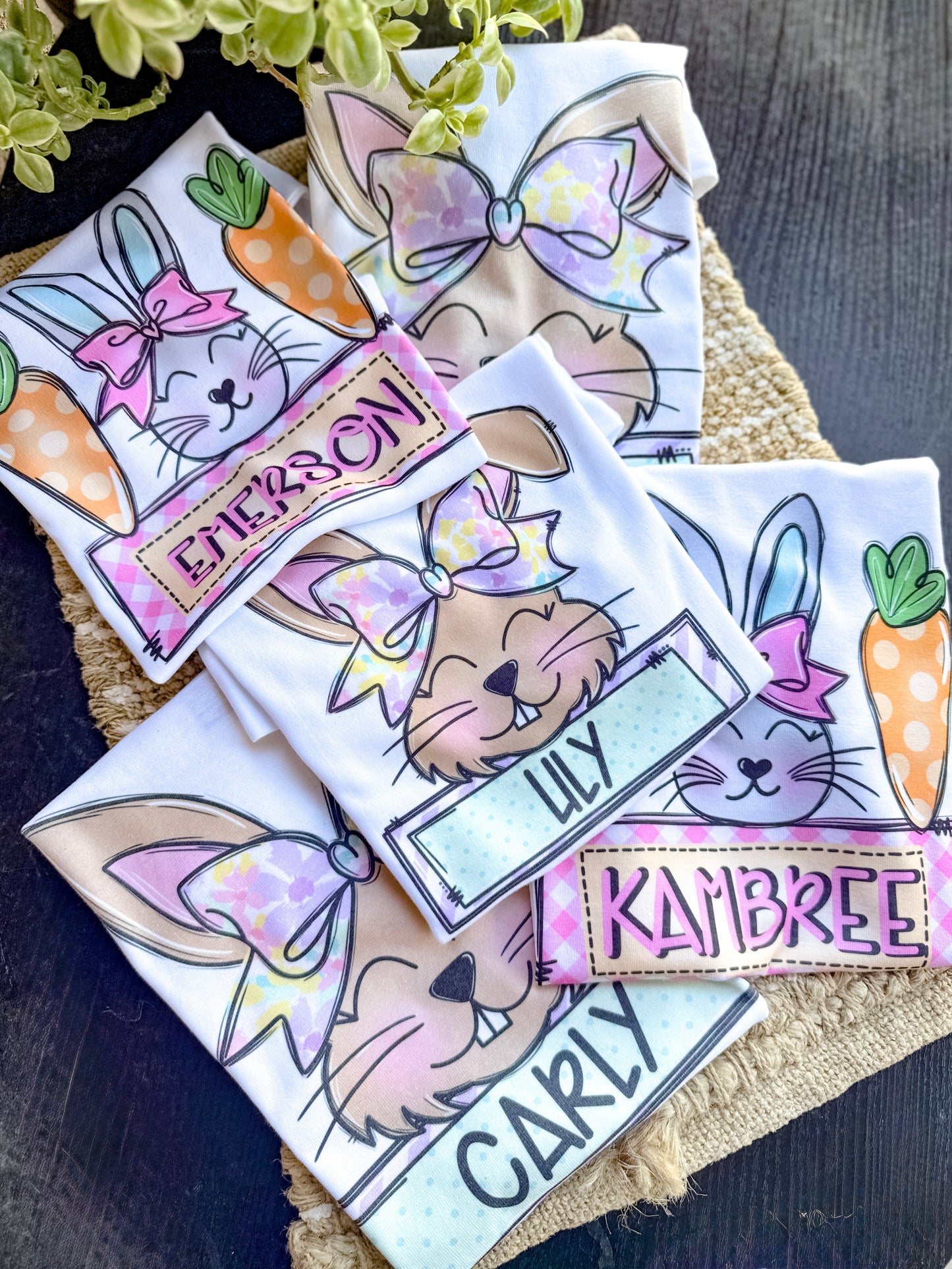 Easter Bunny Girl Name Tees
