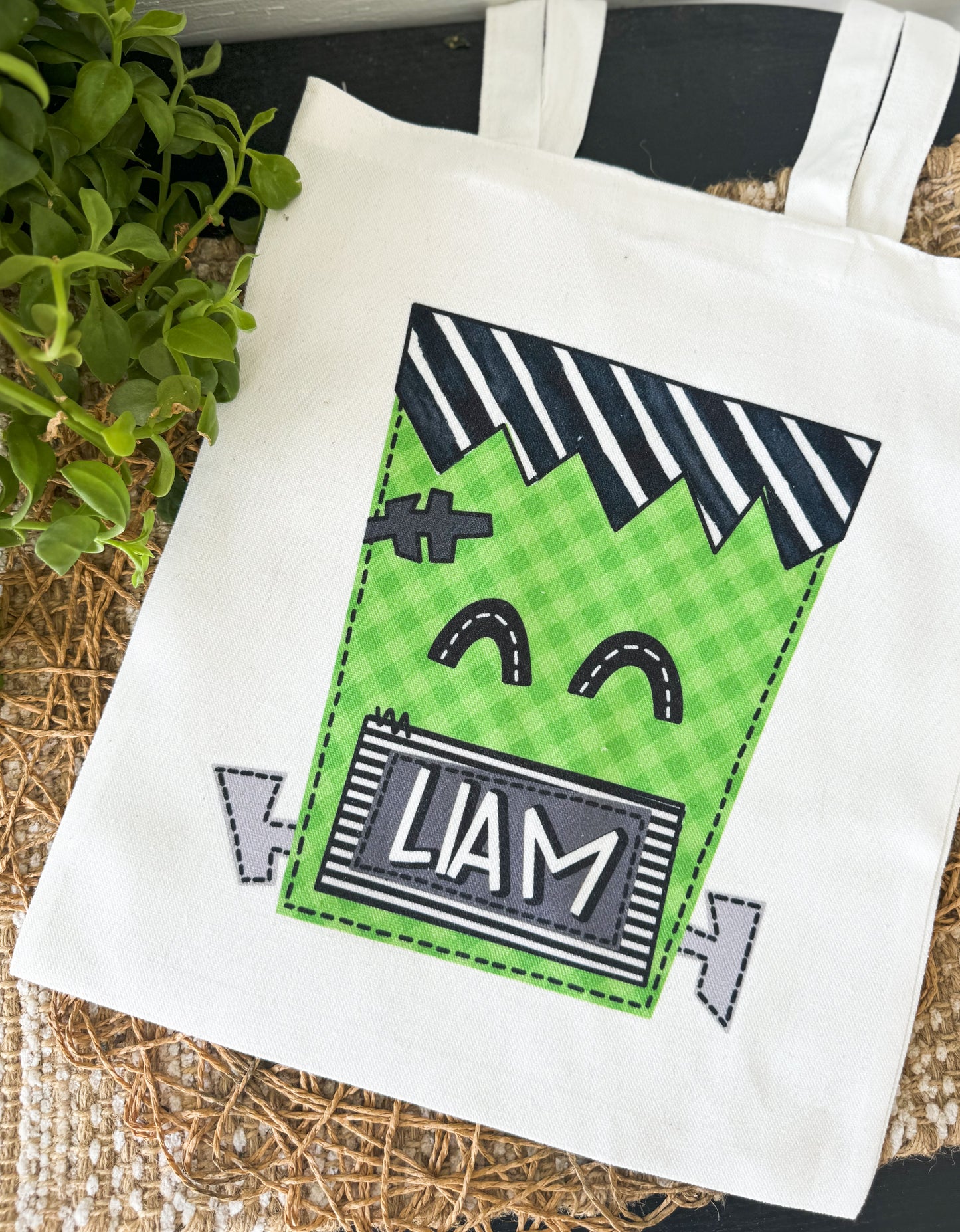 Halloween Name Tote