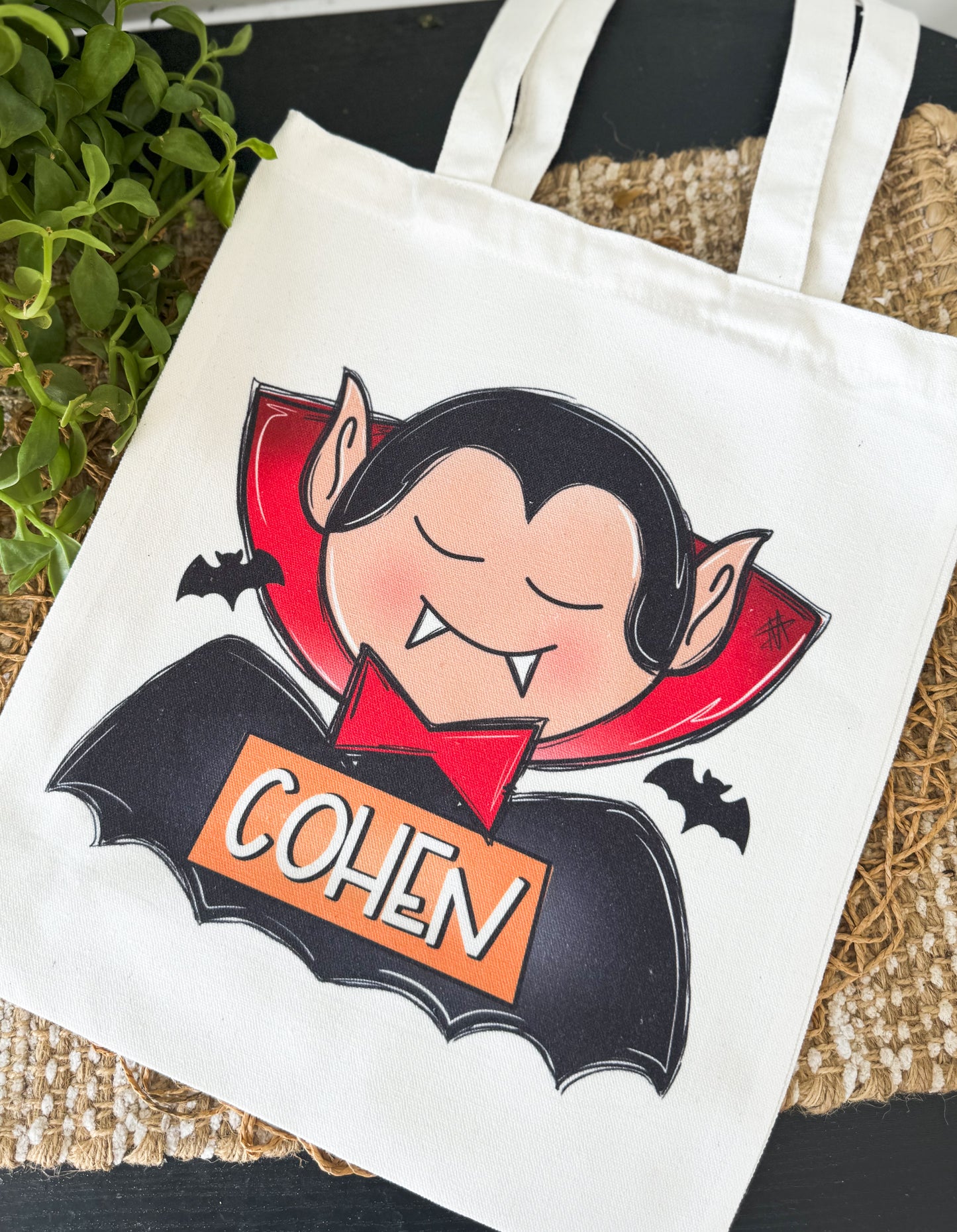 Halloween Name Tote
