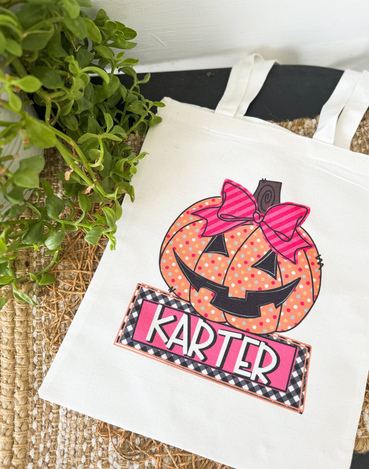 Halloween Name Tote
