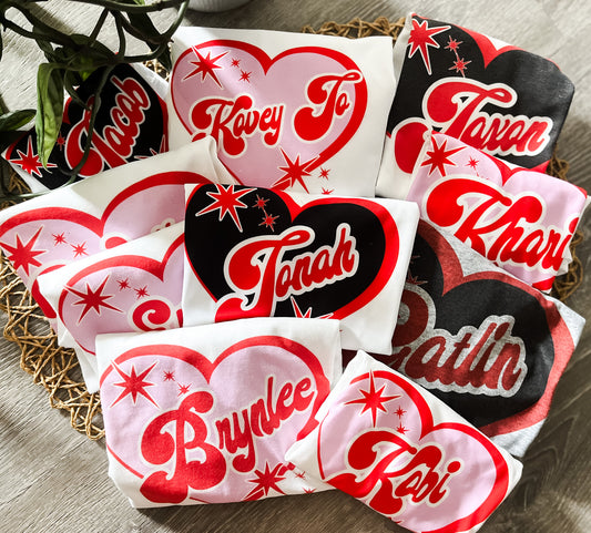 Retro Heart Name T