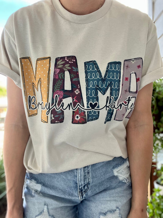 Warm Floral Name T